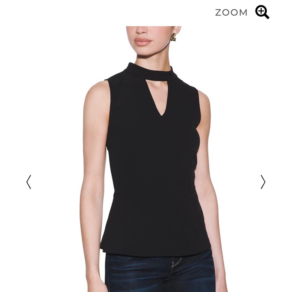 NWT Outlet WHBM Keyhole Bodice Peplum Top, sz 00